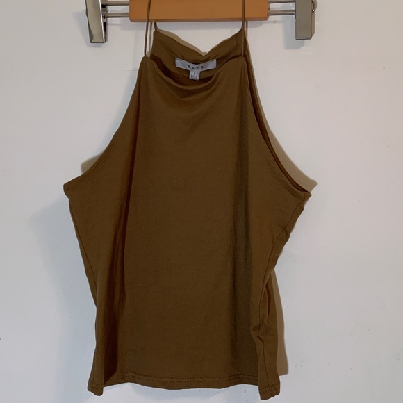 NWT Trendy Halter Tank Top In Brown- Size Small - Picture 3 of 7